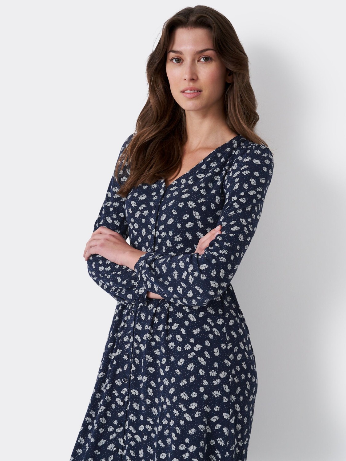 

Crew Clothing Чайное платье Jessie из джерси, темно-синий