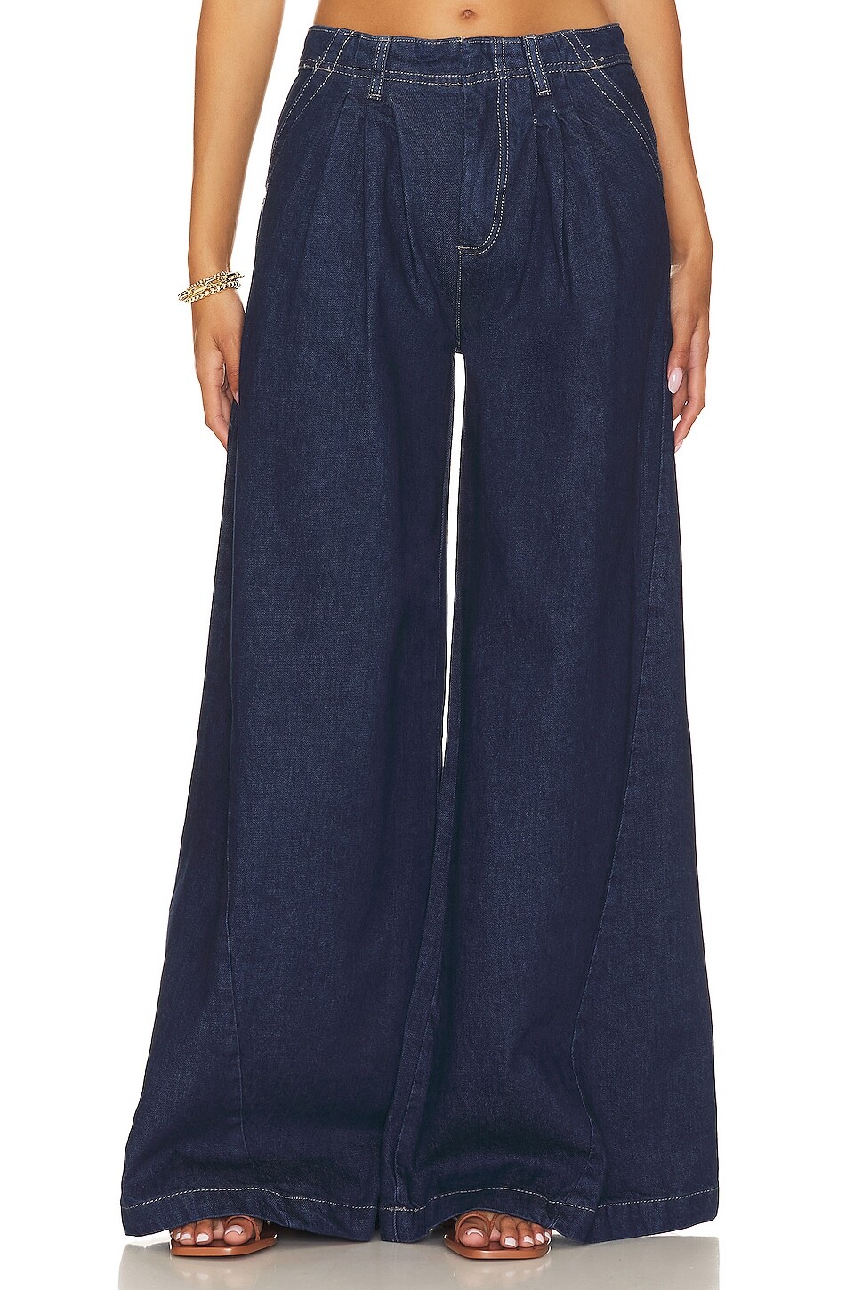 

Брюки Free People Equinox Denim Trouser, цвет Ritual