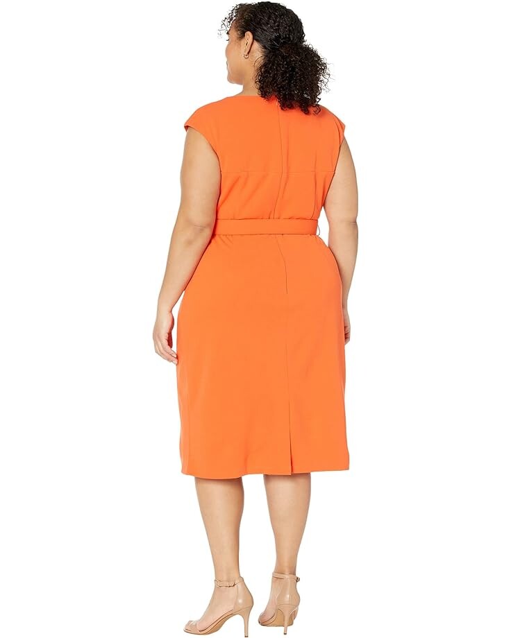 Платье Maggy London Plus Size Square Neck Midi Dress, цвет Tigerlily