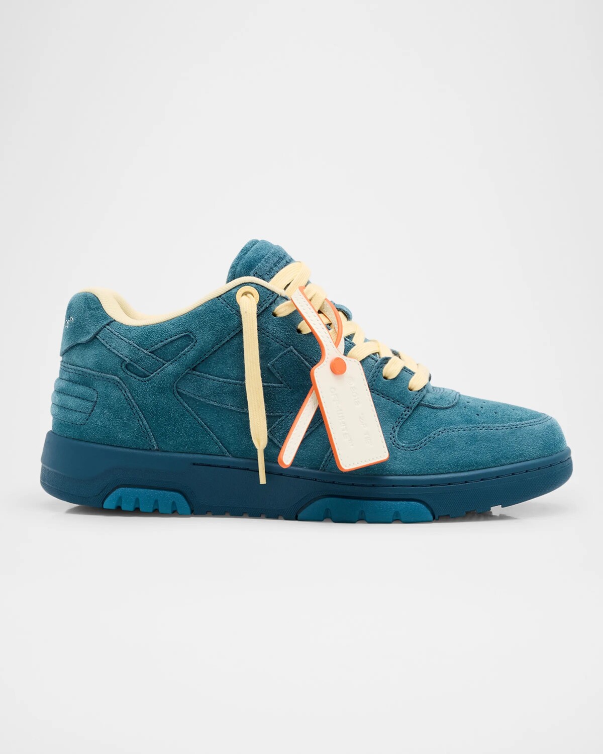 

Мужские замшевые кроссовки Out Office Off-White, цвет Petrol Blue - P