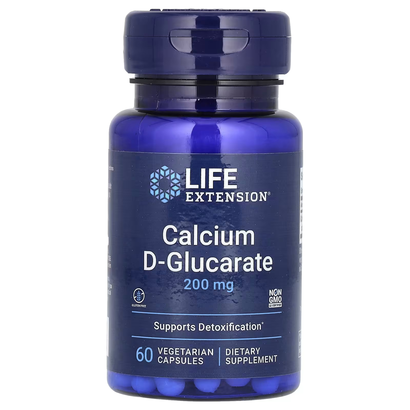Life Extension Кальций D-глюкарат 200 мг 60 вегетарианских капсул