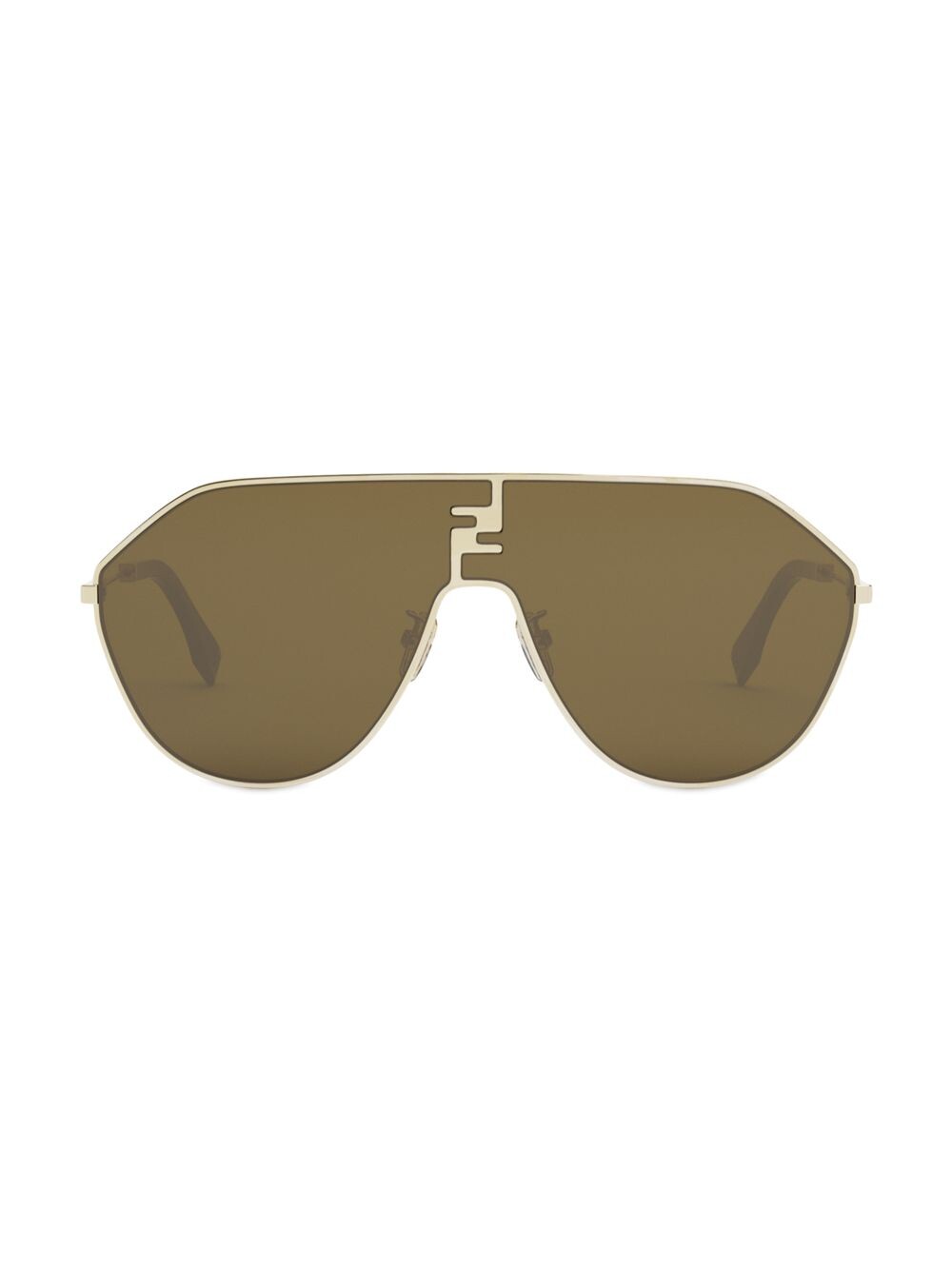 Солнцезащитные очки FF Match 65MM Shield Fendi, бронзовый