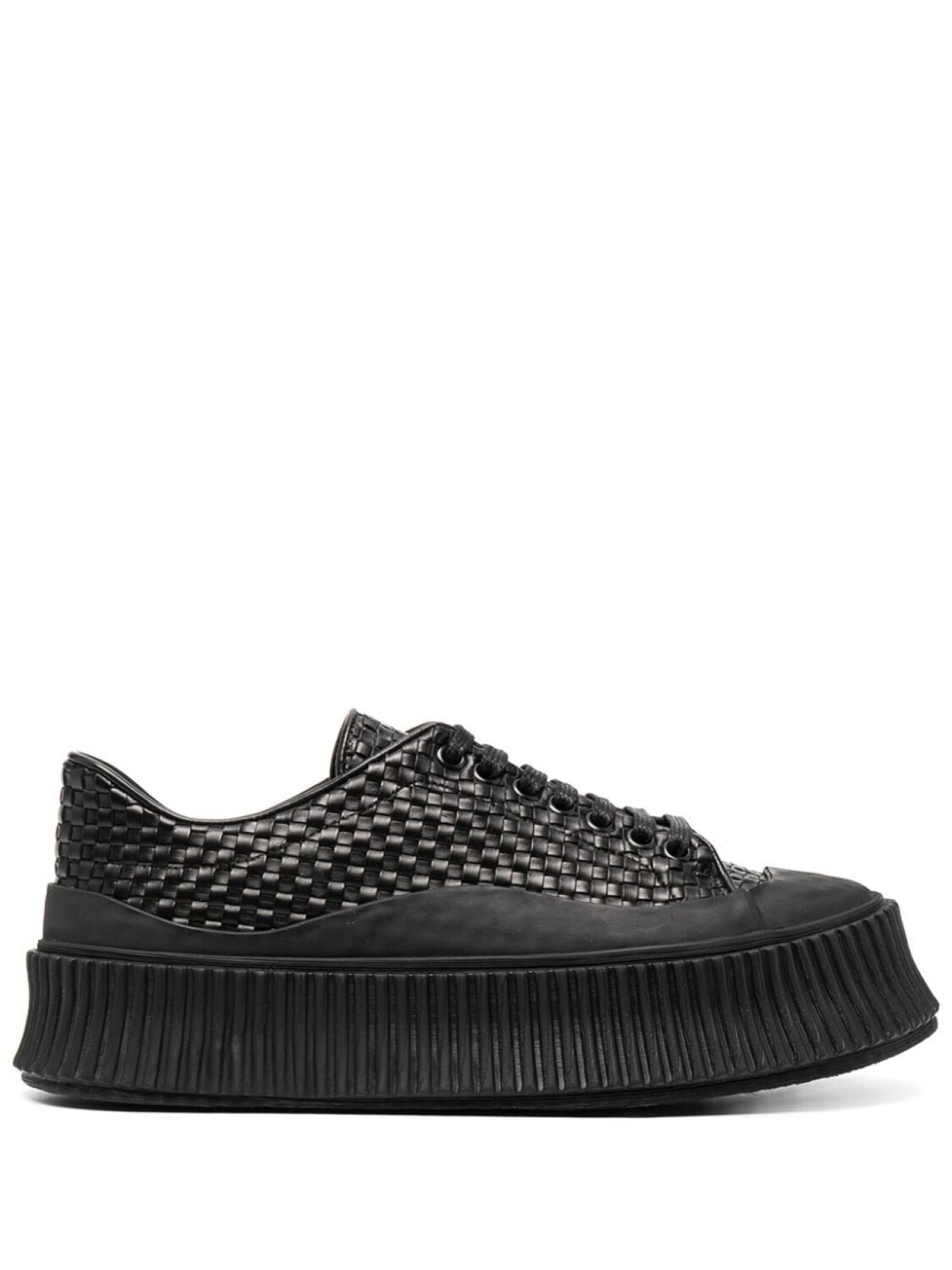

Jil Sander плетеные кеды, черный