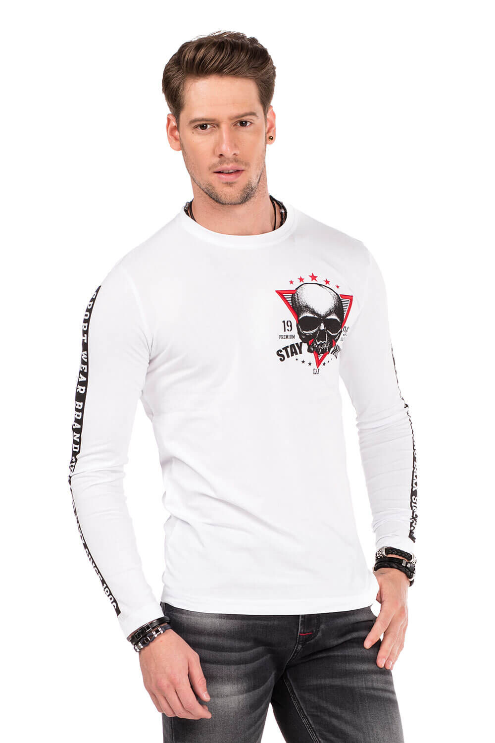 

Лонгслив Cipo & Baxx Langarmshirt, белый