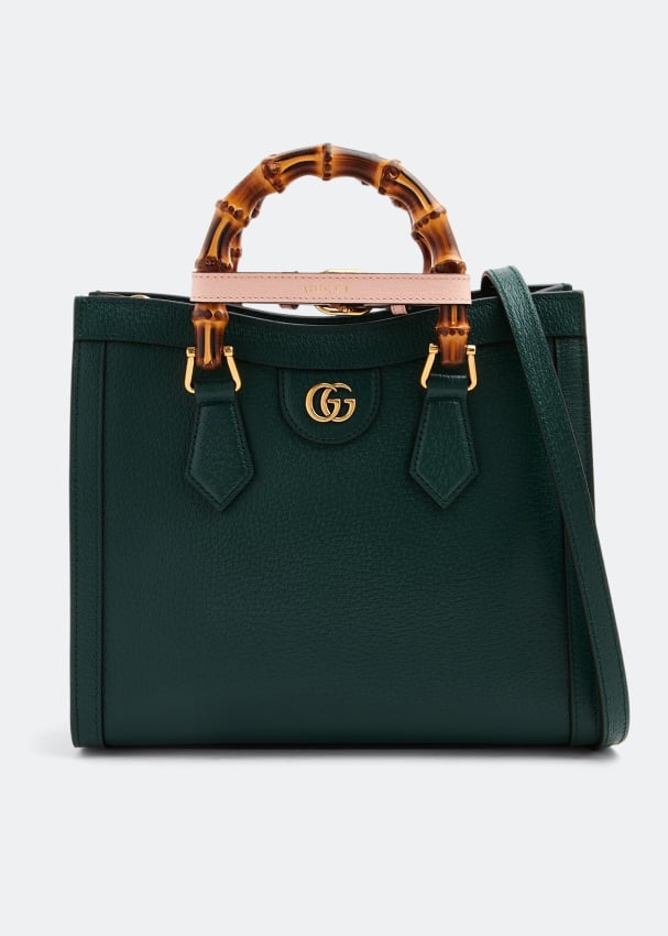 Сумка-тоут Gucci Diana Small, зеленый сумка тоут pola повседневная внутренний карман регулируемый ремень коричневый
