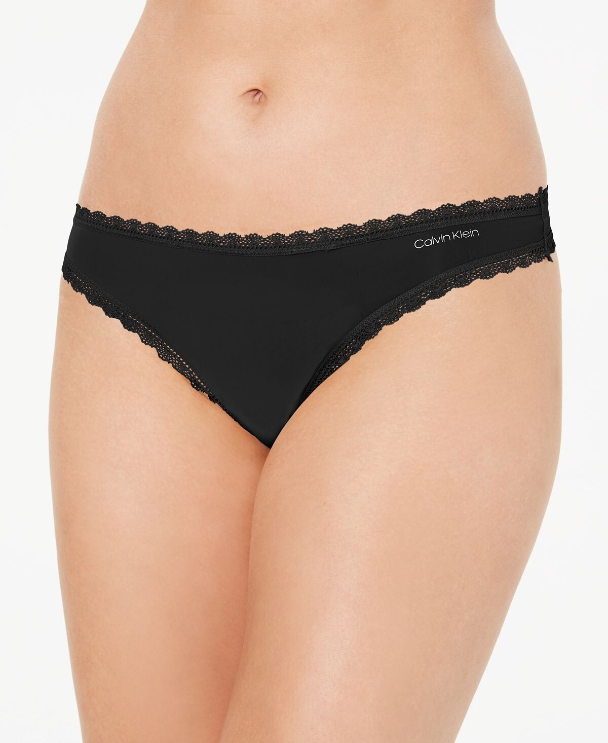 

Женское нижнее белье-стринги с кружевной отделкой QD3705 Calvin Klein, черный