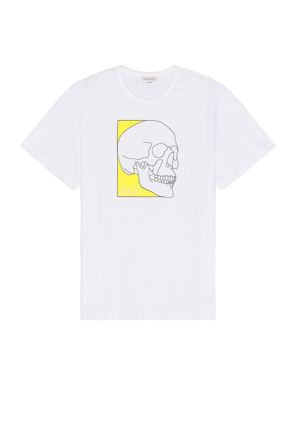 

Футболка Alexander Mcqueen, цвет White & Yellow