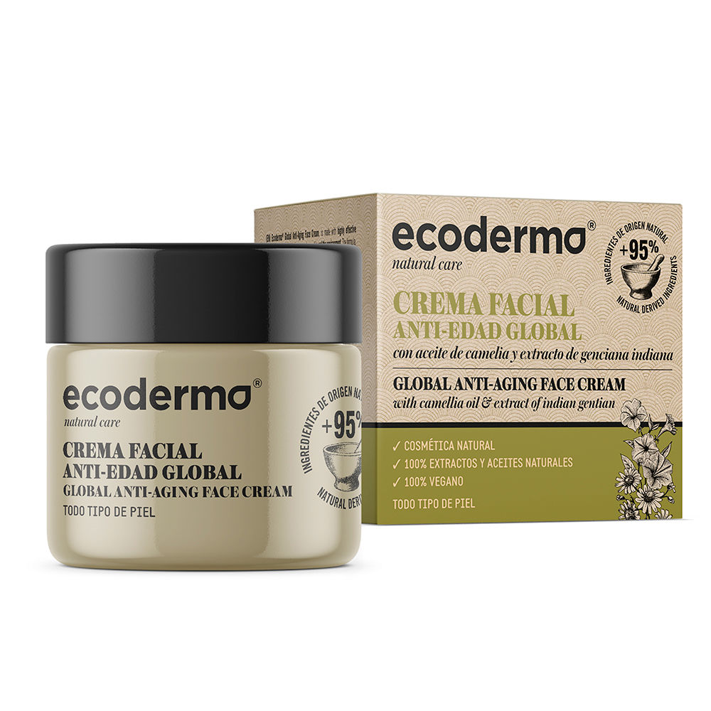 Увлажняющий крем для ухода за лицом Crema facial anti-edad global Ecoderma, 50 мл крем для лица ecoderma крем для лица антивозрастной global anti aging face cream