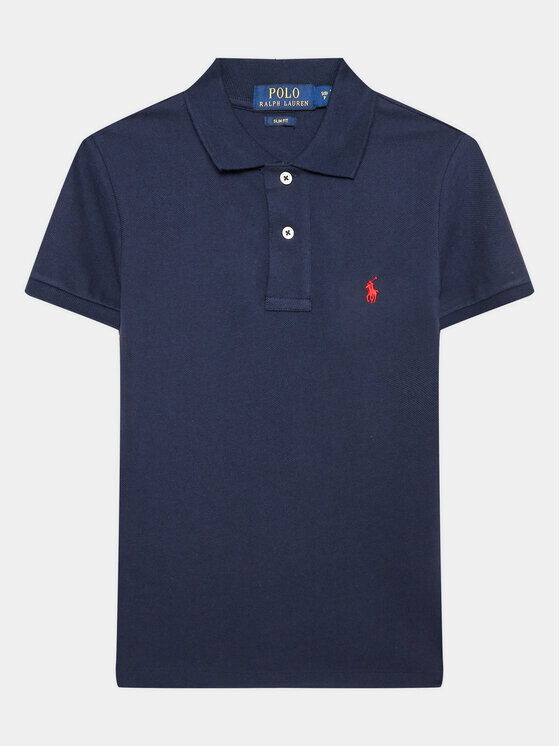 

Рубашка-поло узкого кроя Polo Ralph Lauren, синий