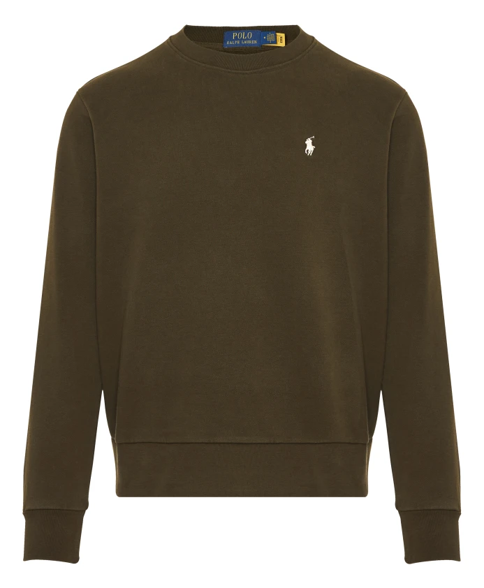 

Хлопковый свитер с вышивкой Ralph Lauren, зеленый