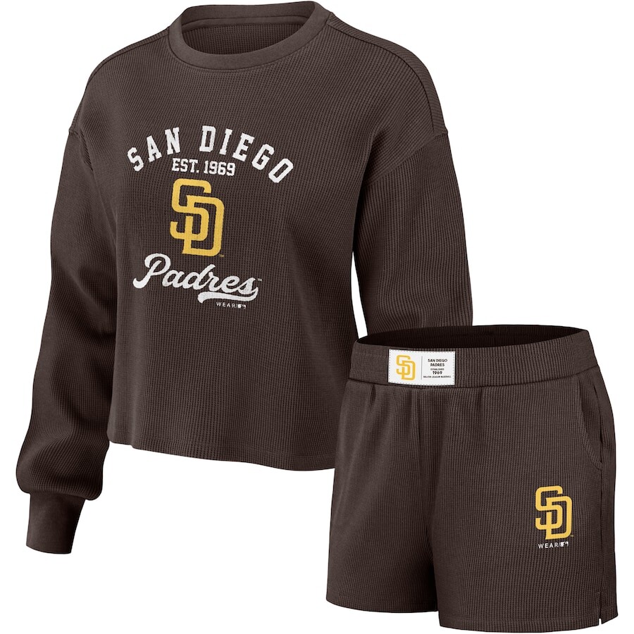 

Пижамный комплект WEAR by Erin Andrews San Diego Padres, коричневый