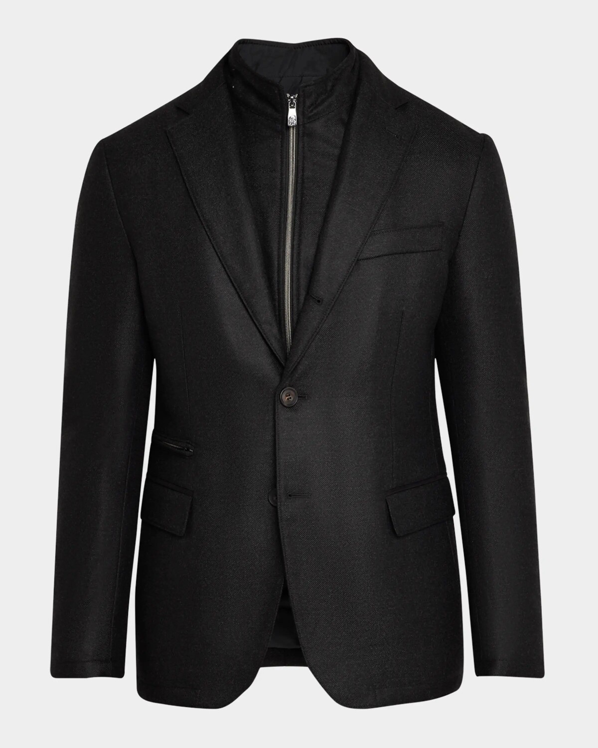 

Мужской пиджак из шерсти и кашемира ID Corneliani, цвет Blk Sld