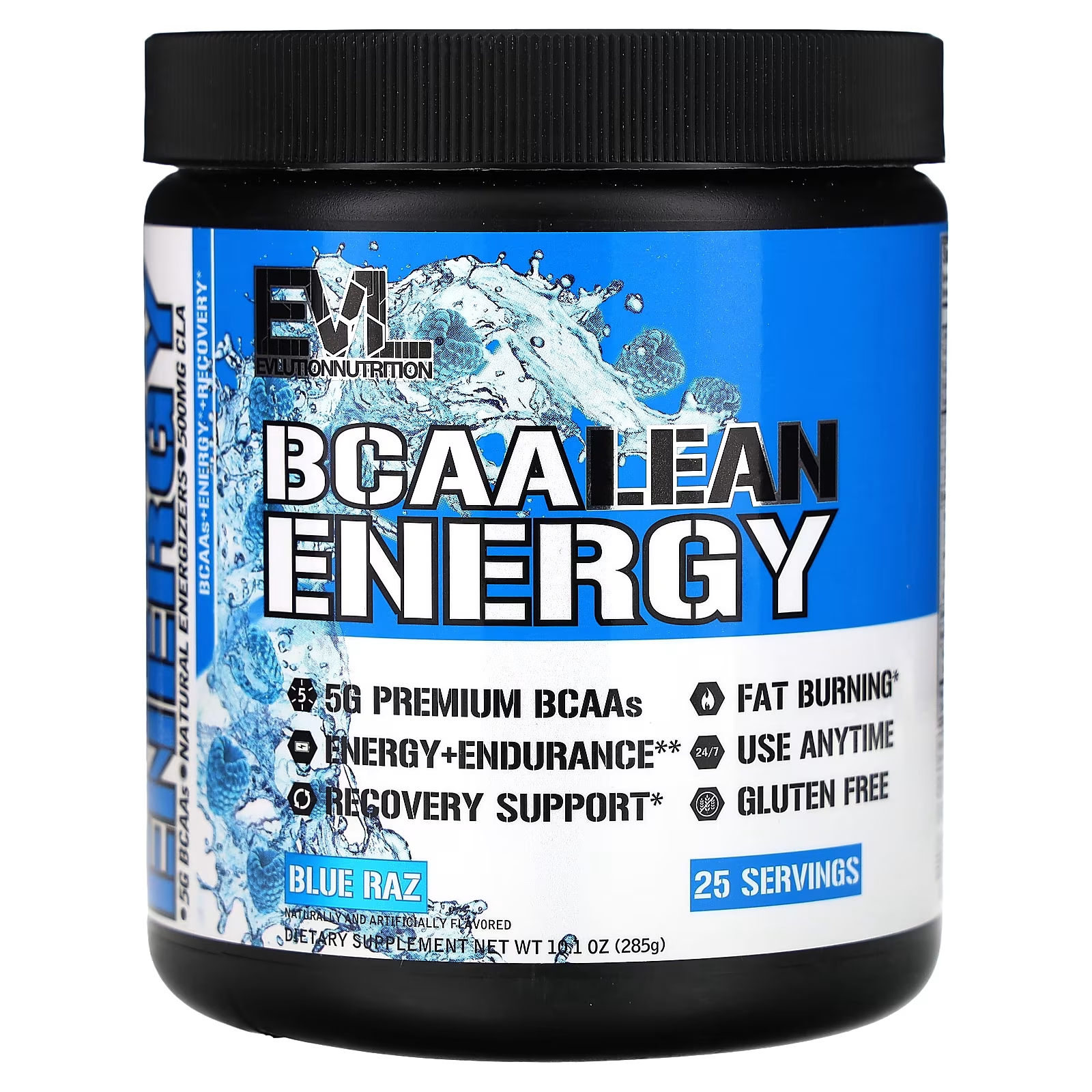 Пищевая добавка EVLution Nutrition BCAA Lean Energy Blue Raz, 285 г