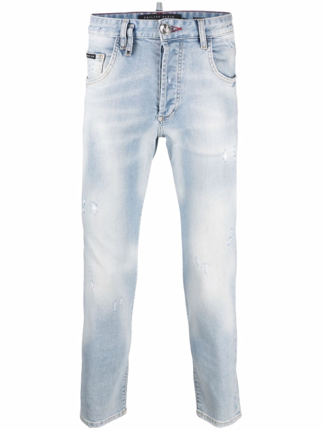 

Philipp Plein джинсы скинни с эффектом потертости, синий