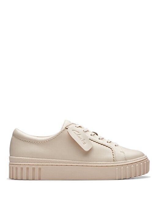 

Кремовые женские кожаные кроссовки 26176437 Clarks, кремовый