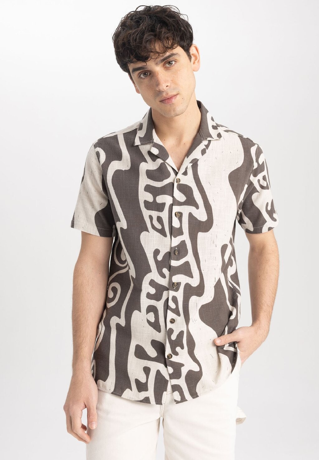 

Рубашка REGULAR FIT DeFacto, цвет brown