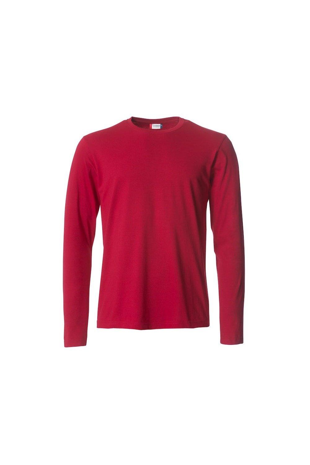 цена Базовая футболка с длинными рукавами Clique, красный