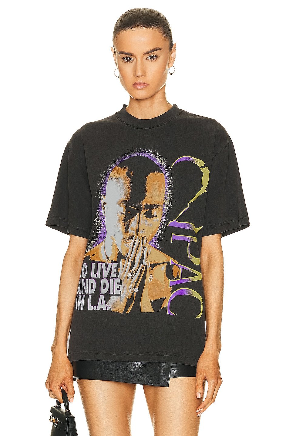 

Футболка Sixthreeseven 2pac To Live And Die In LA, цвет Washed Black