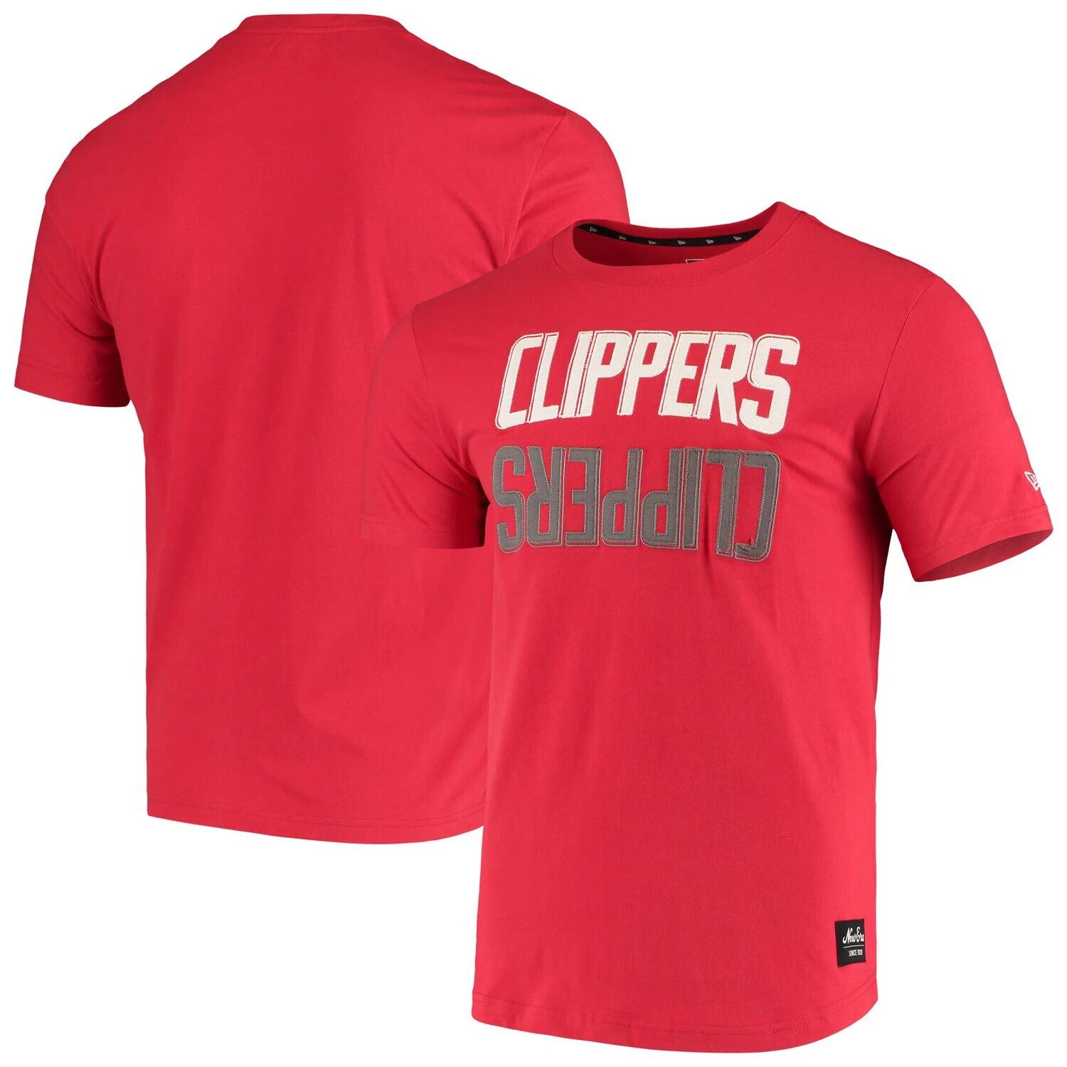 

Мужская красная футболка из матового джерси с надписью LA Clippers с аппликацией и отражающей аппликацией New Era