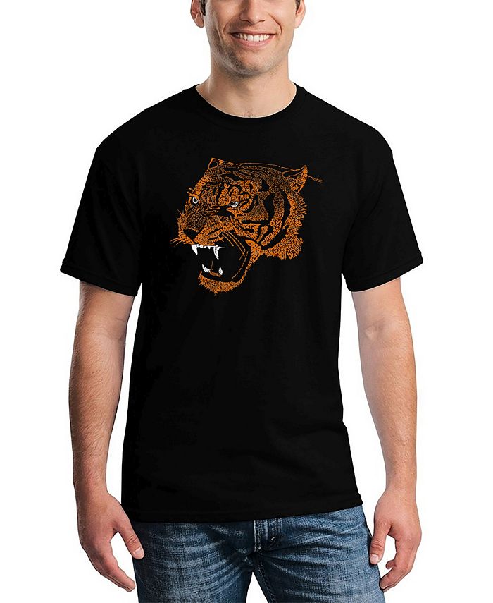 Мужская футболка с изображением зверя Word Art LA Pop Art, черный