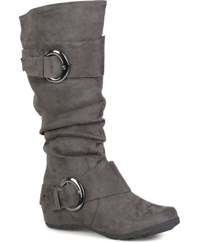 

Женские очень широкие ботинки Jester до икры Journee Collection, серый