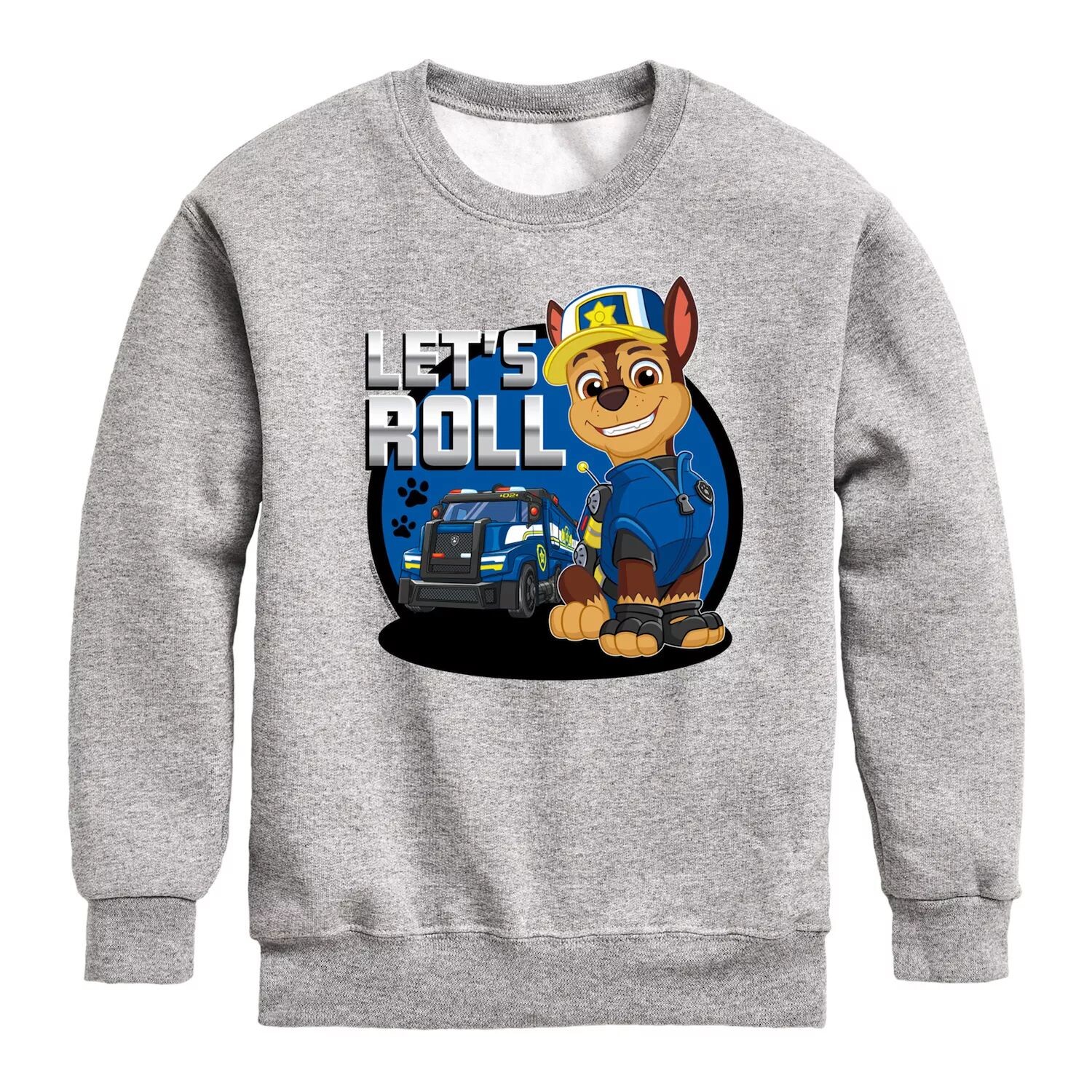 

Флисовый свитшот Chase с рисунком Paw Patrol "Let's Roll" для мальчиков 8–20 лет Licensed Character, серый