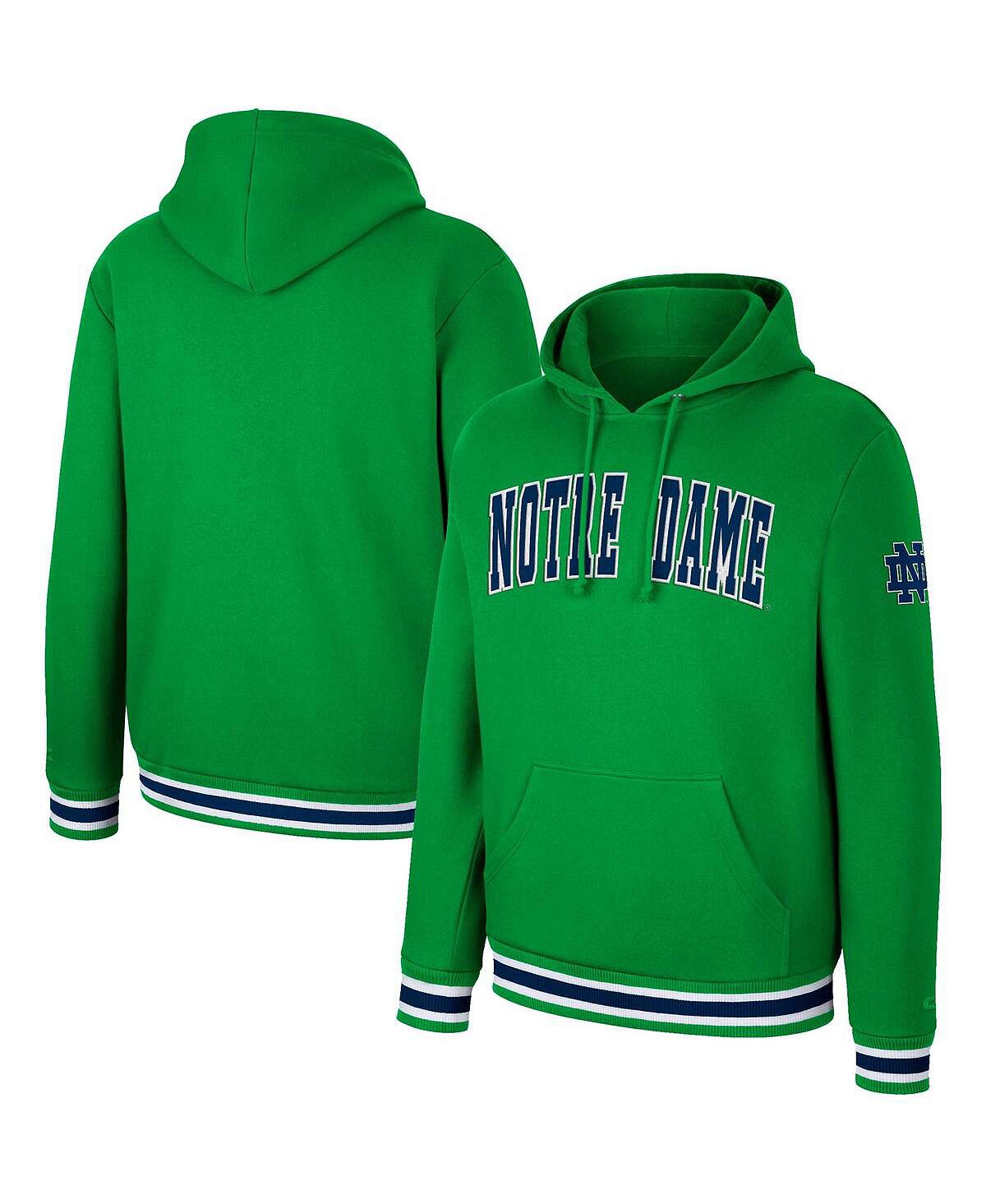 Мужской зеленый пуловер с капюшоном Notre Dame Fighting Irish Varsity Arch Colosseum