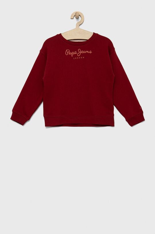 

Детская хлопковая толстовка Pepe Jeans, бордовый