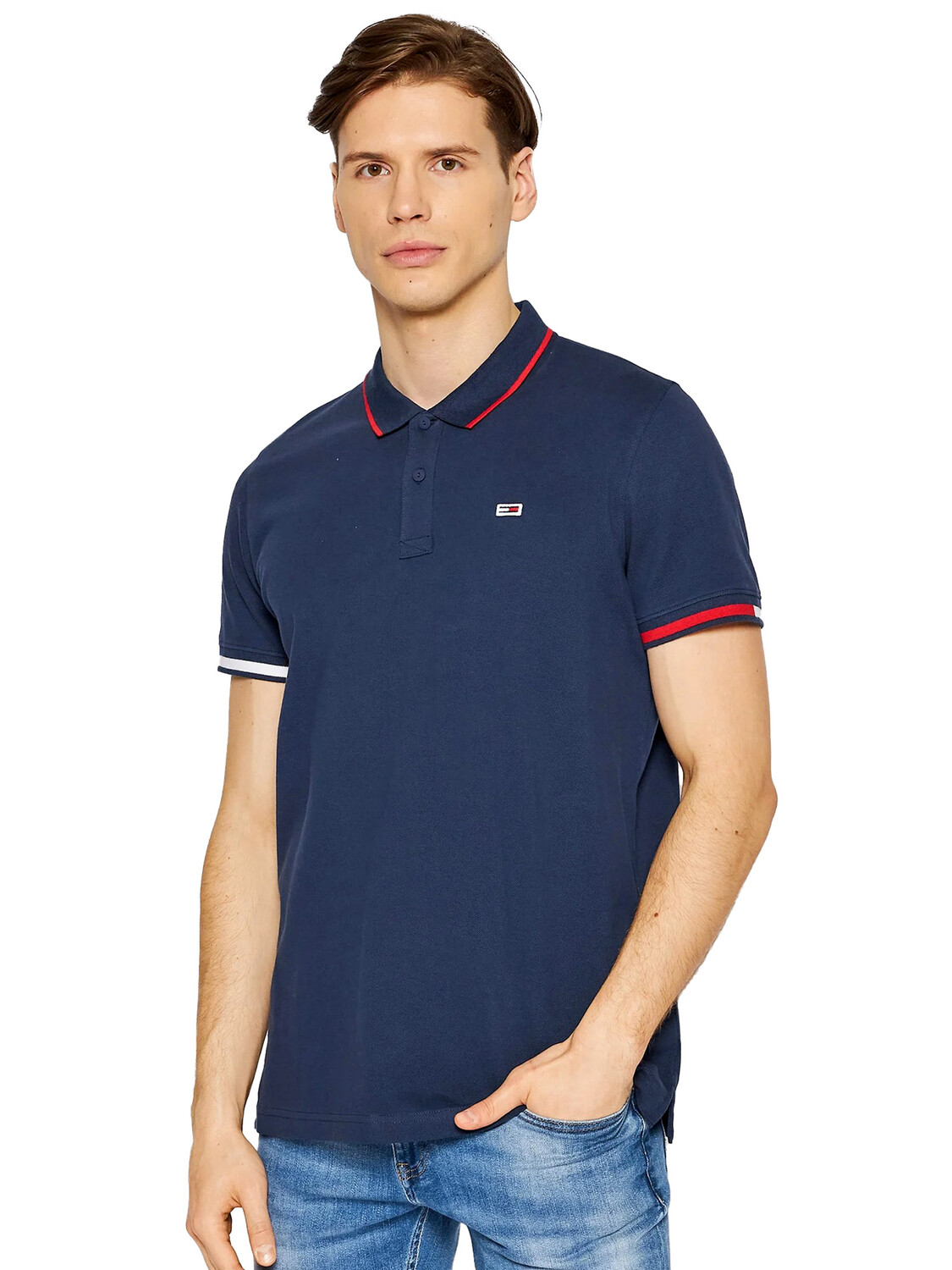

Tommy JEANS Поло стандартного кроя, синий