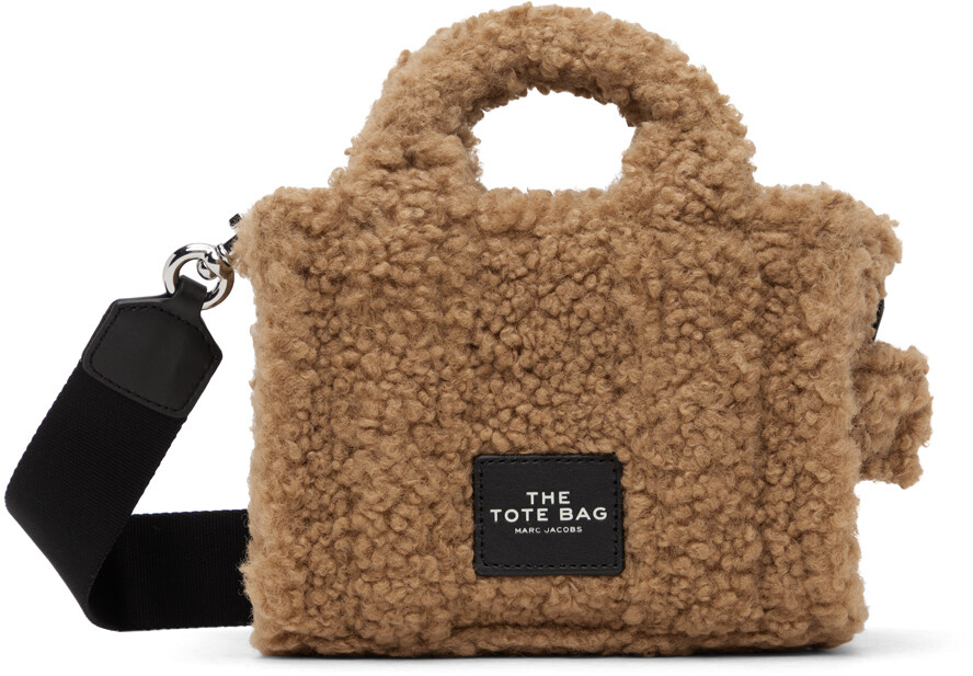 

Желто-коричневая сумка-тоут The Mini Teddy Tote Marc Jacobs