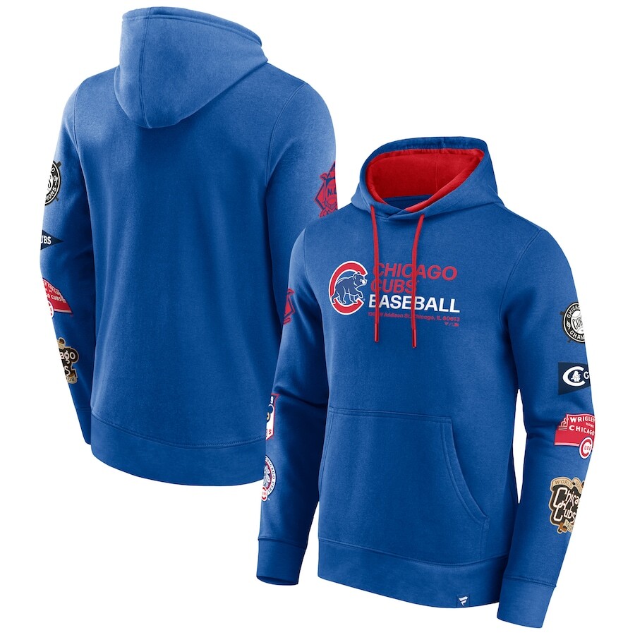 

Пуловер с капюшоном Fanatics Branded Chicago Cubs, роял