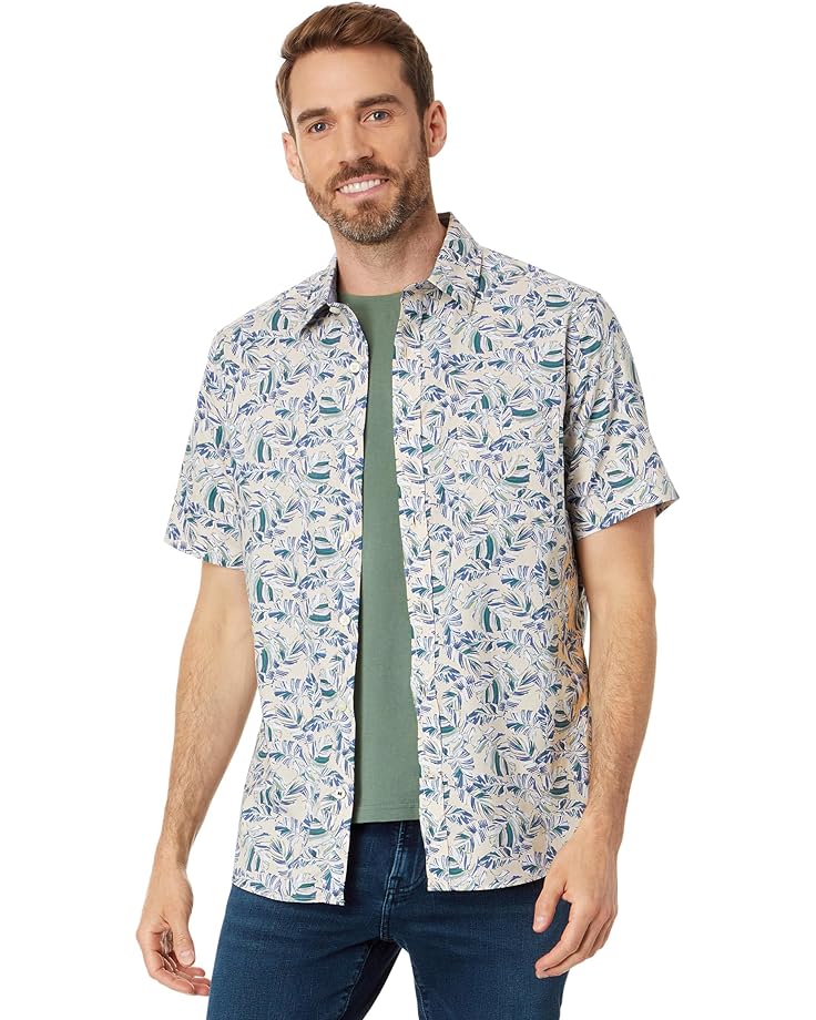 Рубашка Nautica Sustainably Crafted Printed Short Sleeve, цвет Oatmeal