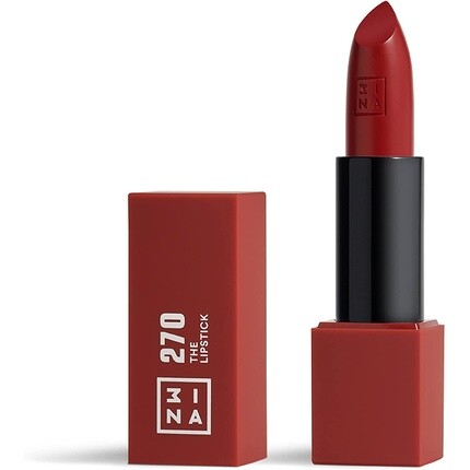 

Макияж The Lipstick 270 Dark Red с витамином Е и маслом ши — стойкий матовый цвет губ — веганский и без жестокости, 3Ina