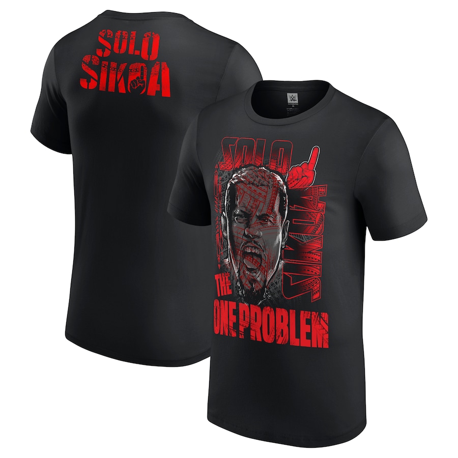 

Футболка с коротким рукавом WWE Authentic Solo Sikoa, черный