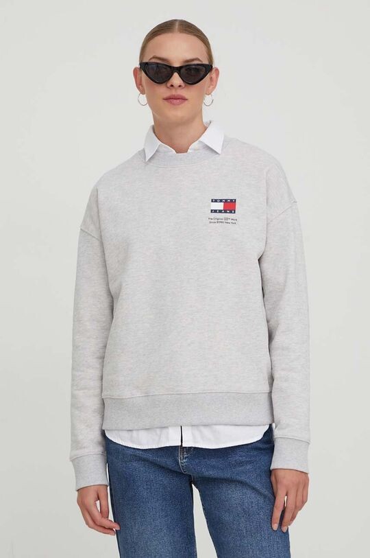 

Хлопковая толстовка Tommy Jeans, серый