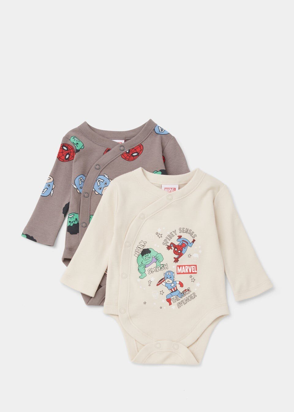 

Комплект из 2 боди с запахом Marvel для малышей (Tiny Baby, 18 мес.), мультиколор