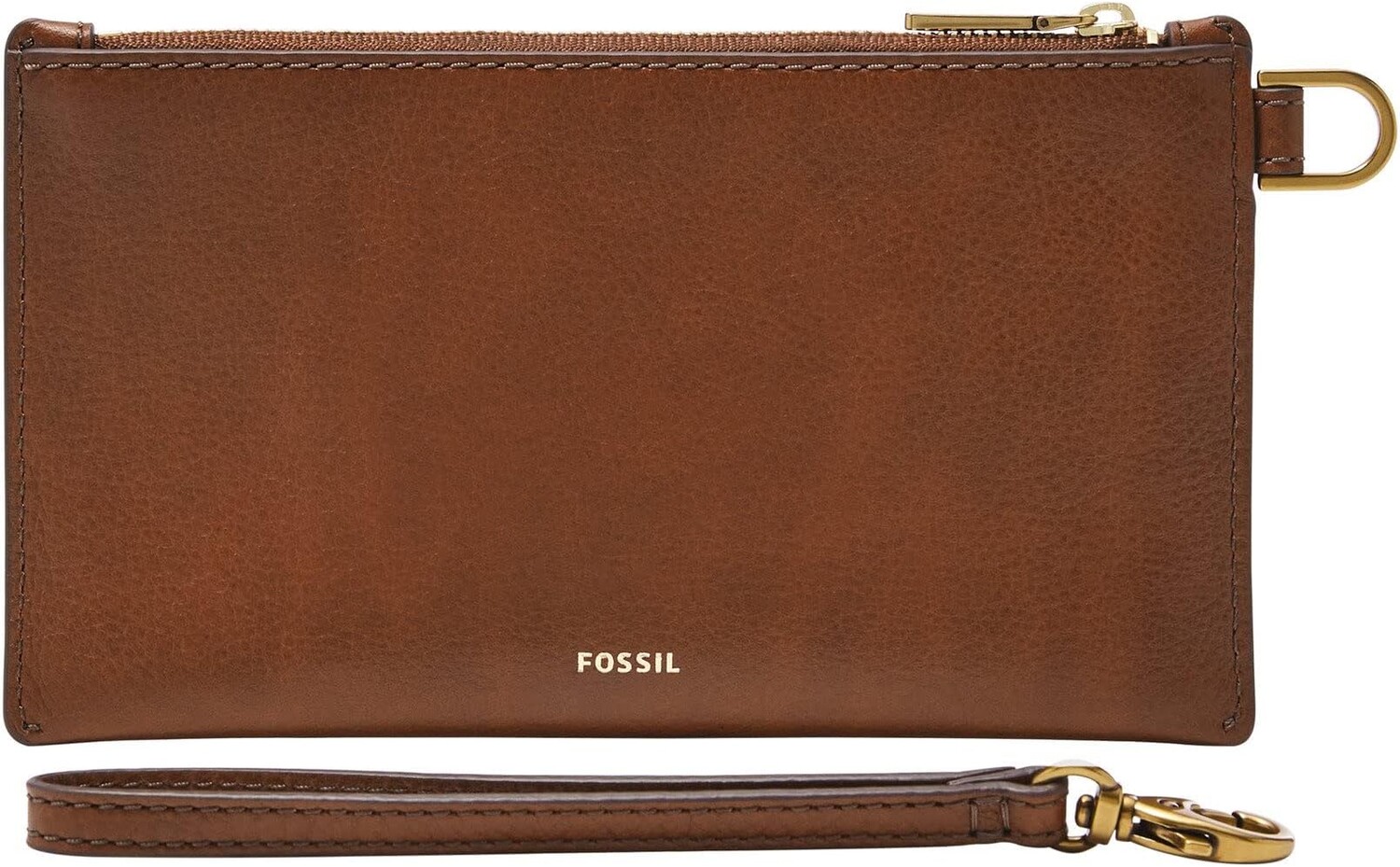 

Клатч Gift Leather Small Wristlet Fossil, коричневый