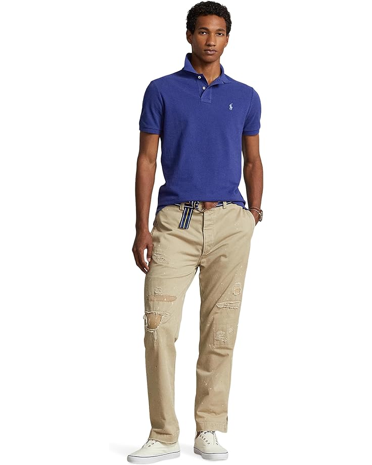Поло Polo Ralph Lauren Custom Slim Fit Mesh Shirt, синий