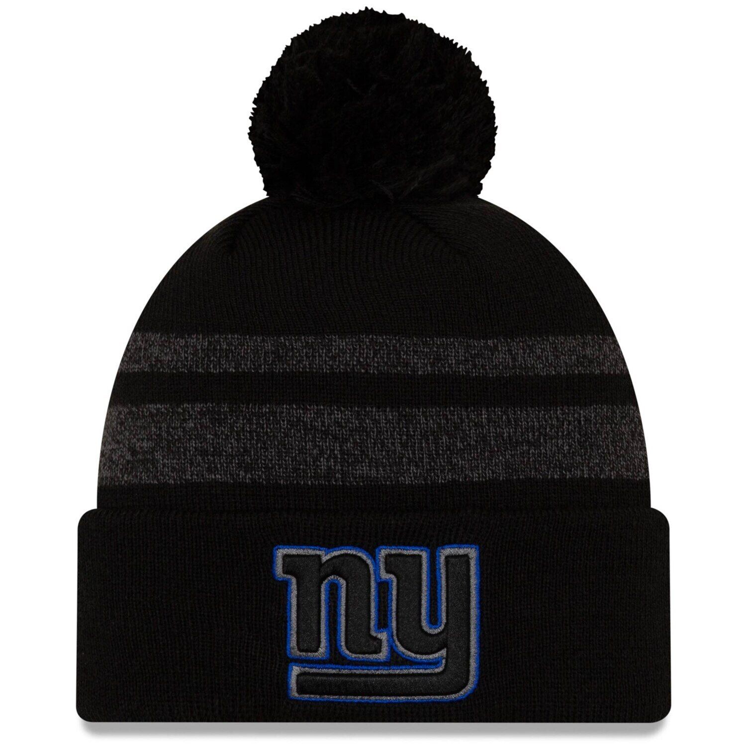 

Мужская черная вязаная шапка с манжетами и помпоном New Era New York Giants Dispatch