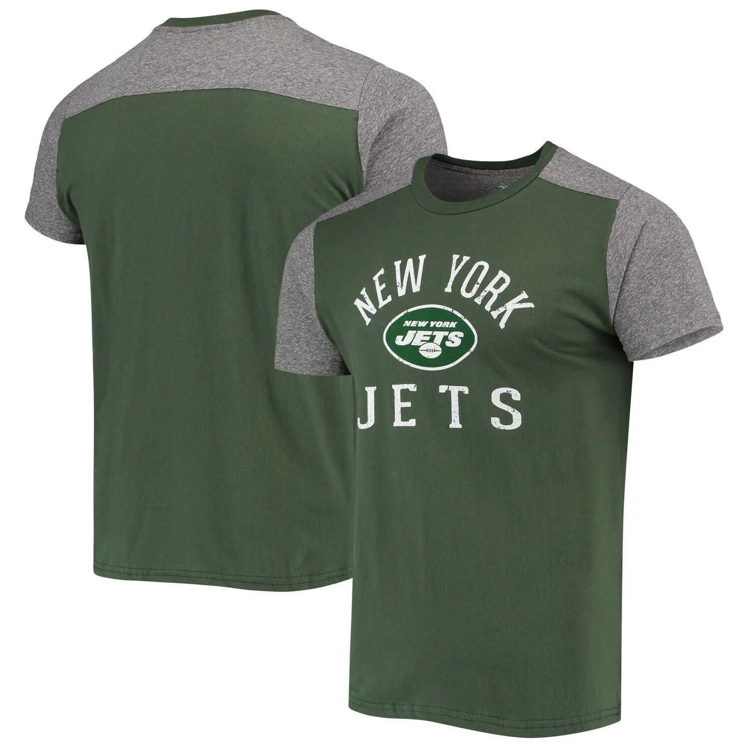 

Мужская зеленая/серая футболка New York Jets Field Goal Slub Majestic, Зеленый