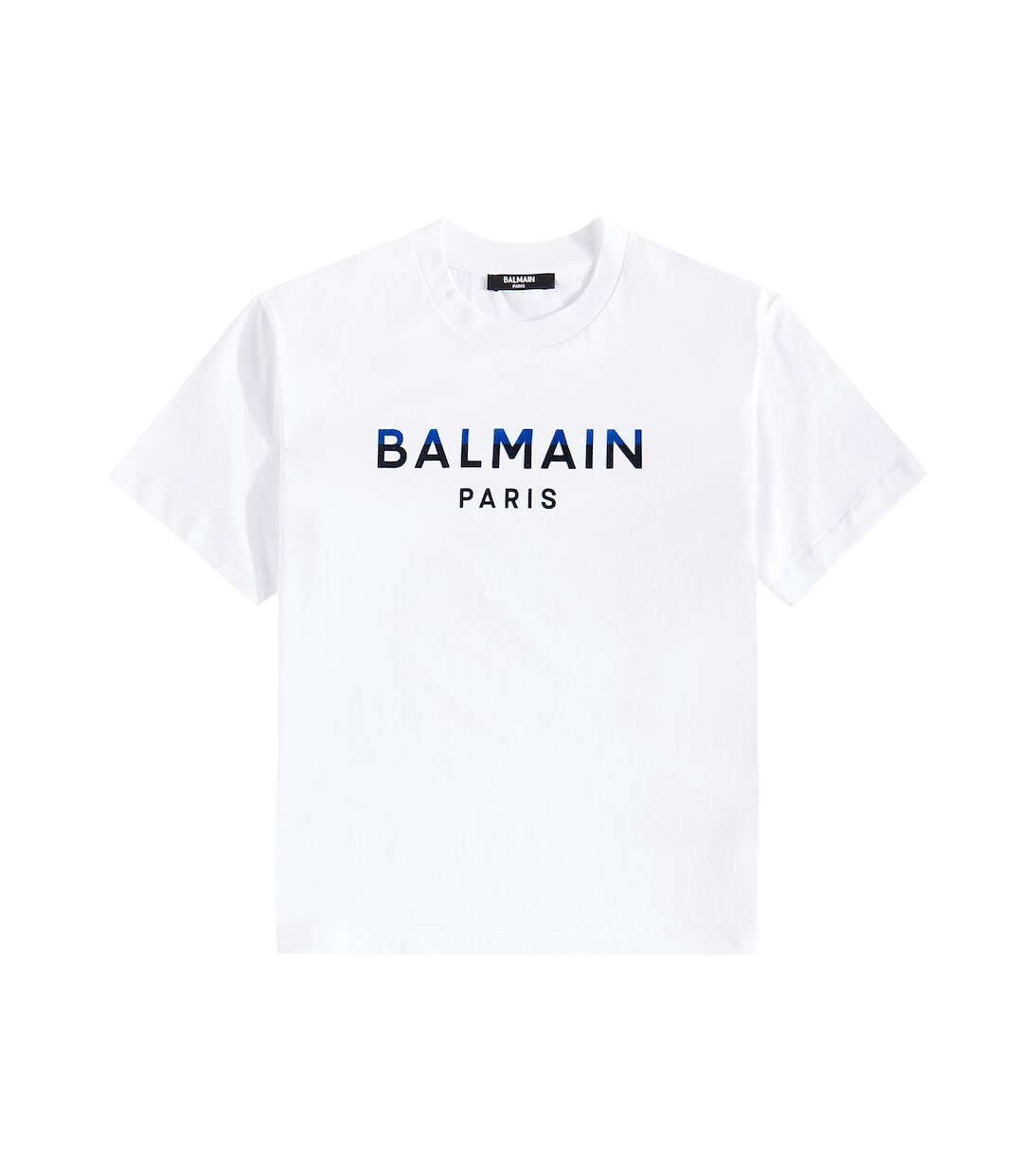 

Хлопковая футболка с логотипом Balmain, белый