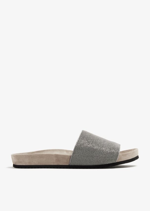 

Шлепанцы Brunello Cucinelli Precious, бежевый
