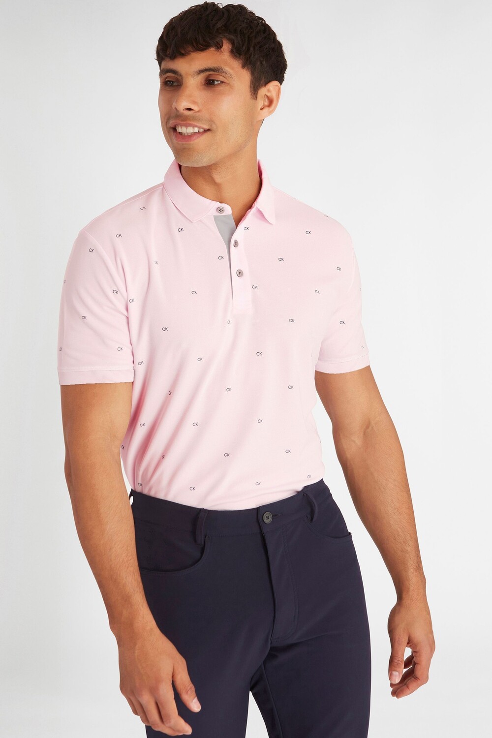 

Рубашка-Поло с монограммой Calvin Klein Golf, розовый