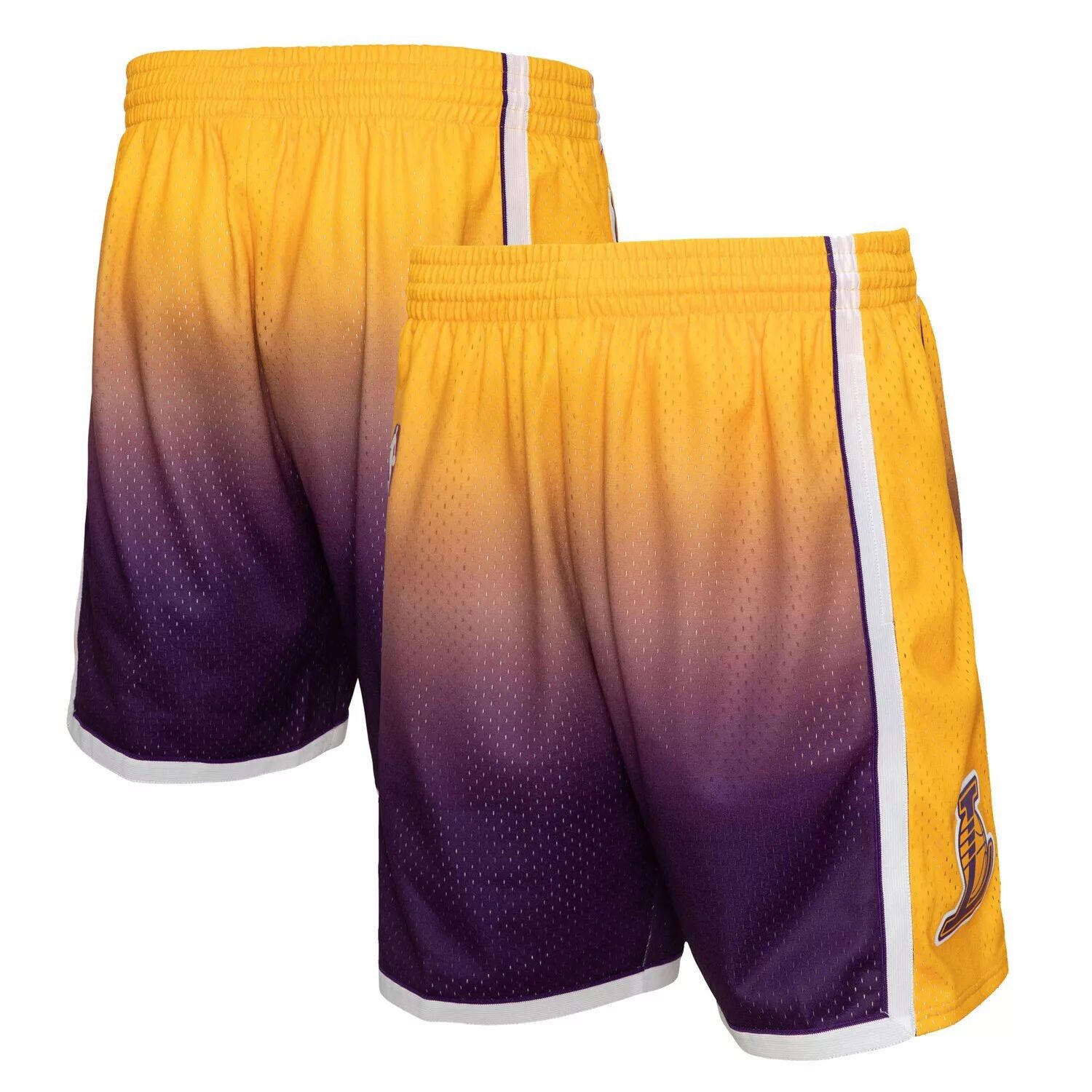 

Мужские шорты Mitchell & Ness Gold/Purple Los Angeles Lakers 2009/10 Hardwood Classics Fadeaway Reload 3.0 Swingman