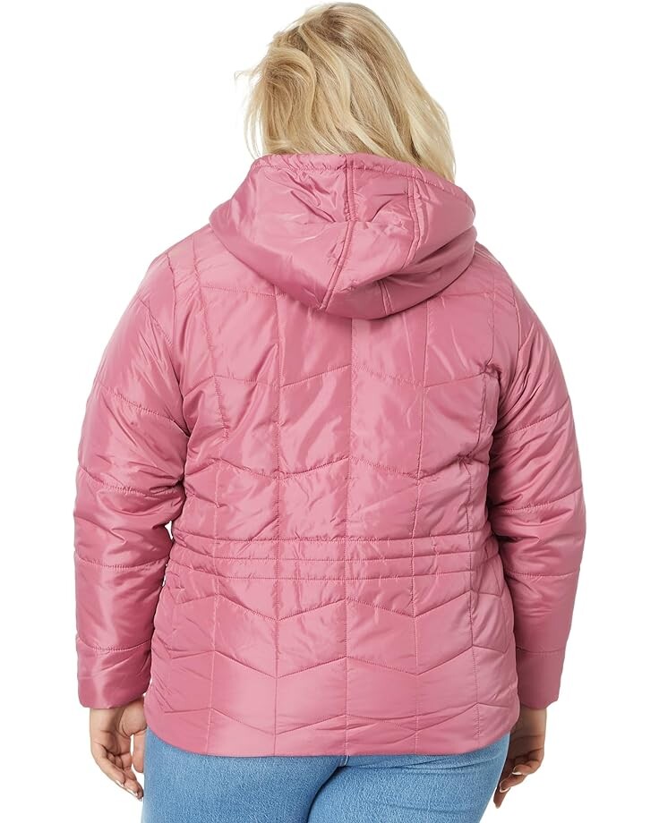 

Пуховик U.S. POLO ASSN. Plus Size Zigzag Wave Cozy Faux Fur Lining Hooded Quilted Puffer, цвет Oxford Rose