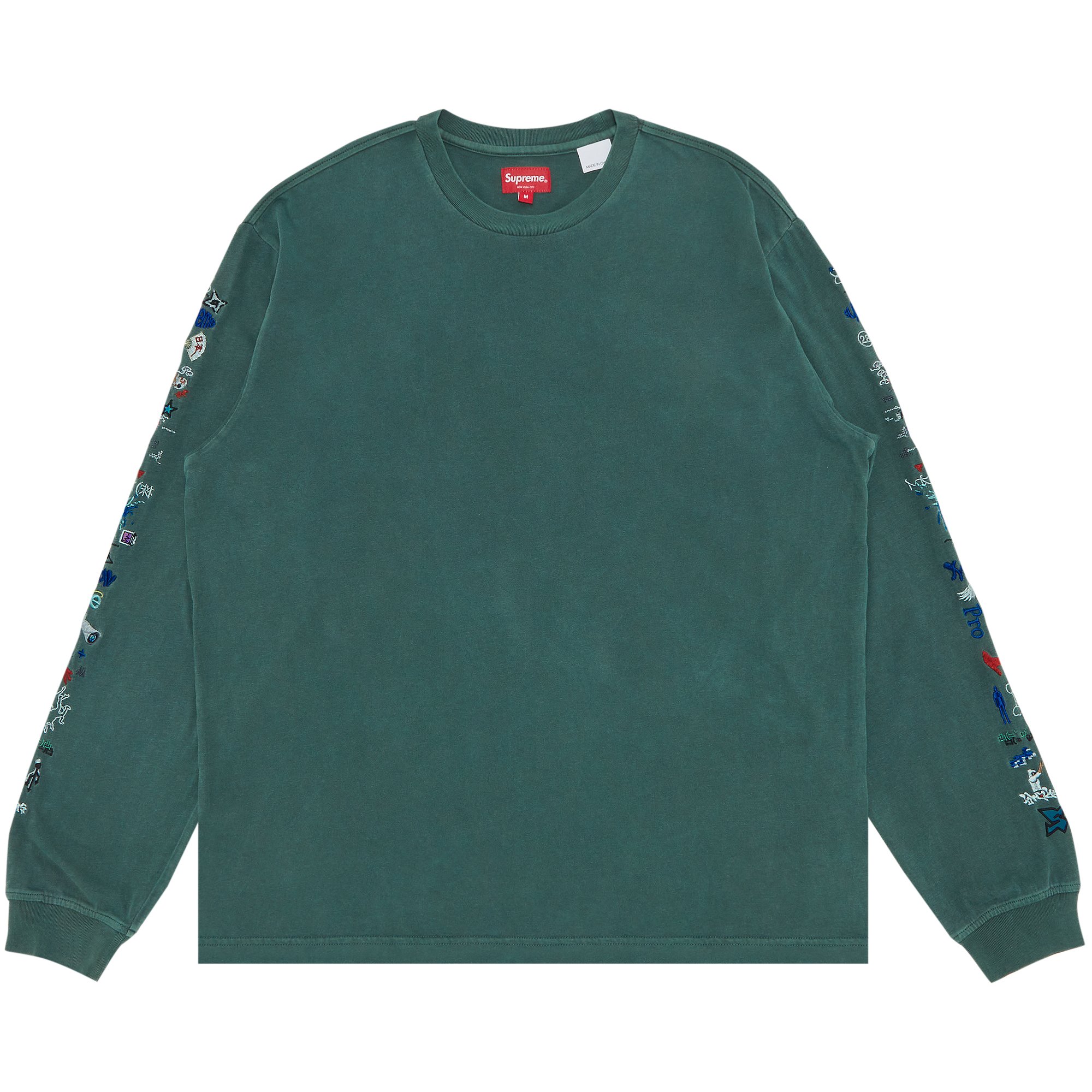 Топ с длинными рукавами Supreme AOI Icons, цвет Dusty Green