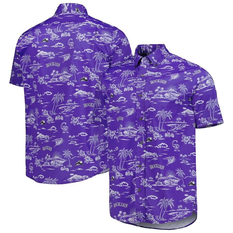 

Рубашка Reyn Spooner Colorado Rockies, фиолетовый