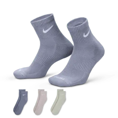 

Носки Nike Everyday Plus Cushioned Training Ankle (3 шт), разноцветный
