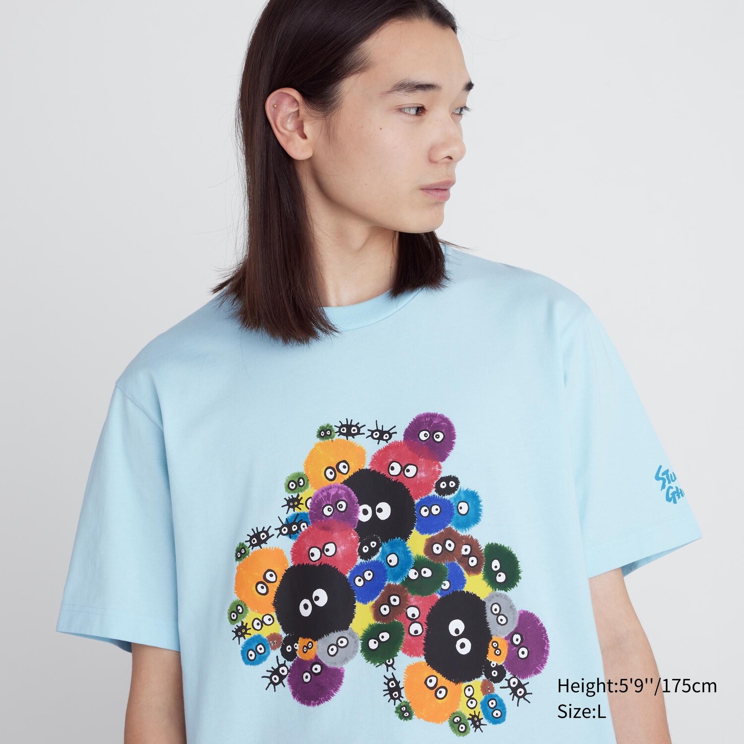 

STUDIO GHIBLI UT (Футболка с коротким рукавом и рисунком) UNIQLO, светло-синий
