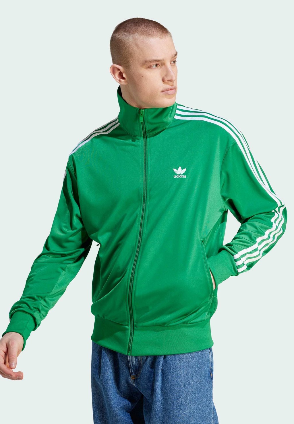 Куртка межсезонная Fbird adidas Originals, зеленый
